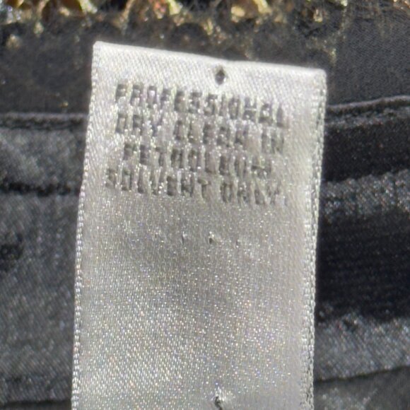 CHICO'S Women's Jacket Gold Sequined Leopard Accents Polyester Open Front Size 2 - Picture 8 of 9